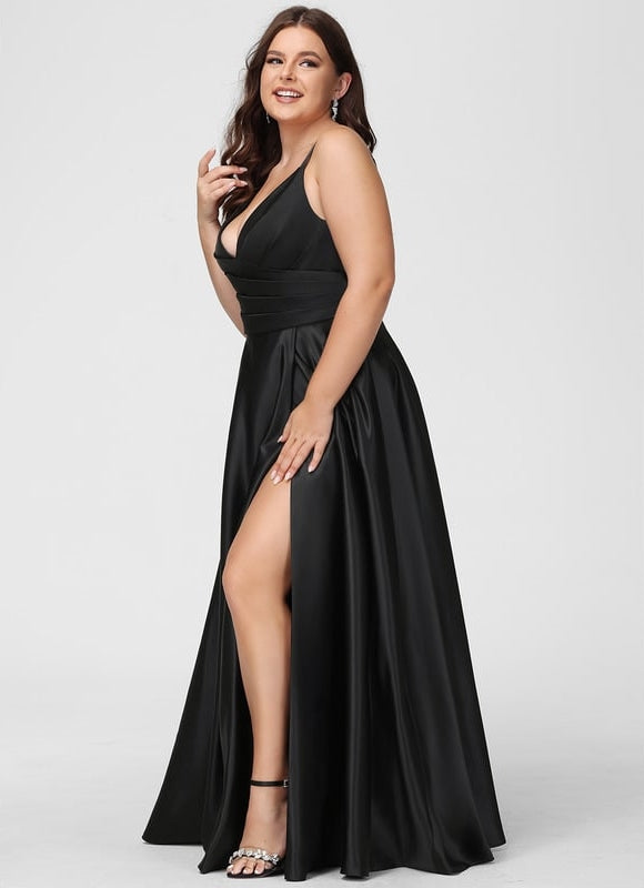 Robe De Bal Longue Noire Élégante - gallery 6