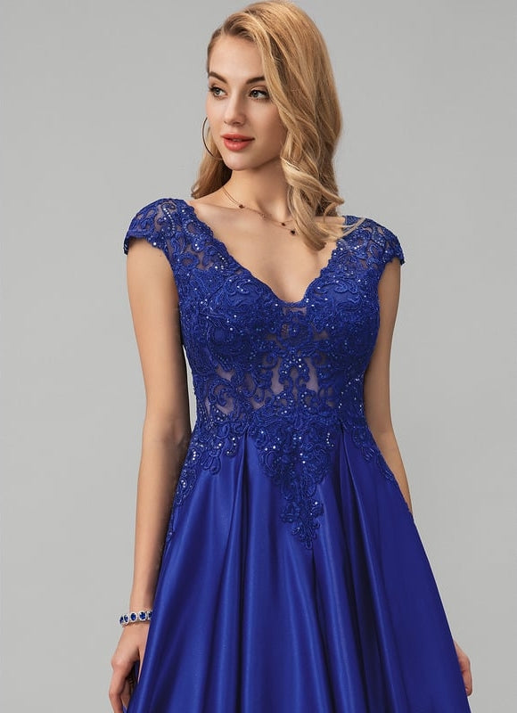 Robe De Bal Satinée Royal - gallery 4