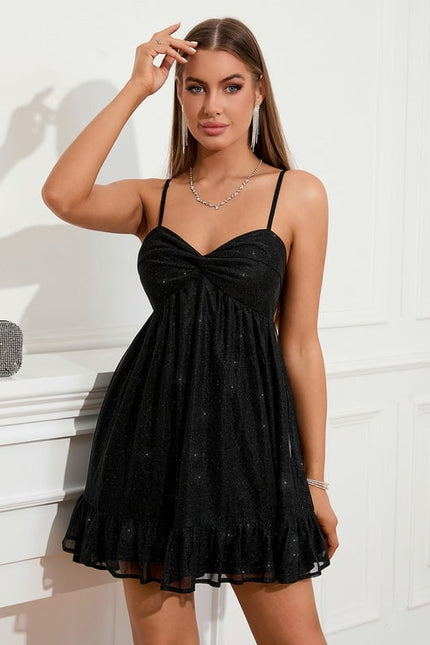 Robe De Bal Courte Scintillante - gallery 6