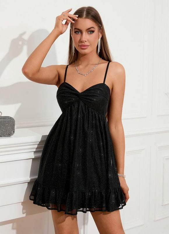 Robe De Bal Courte Scintillante - gallery 6