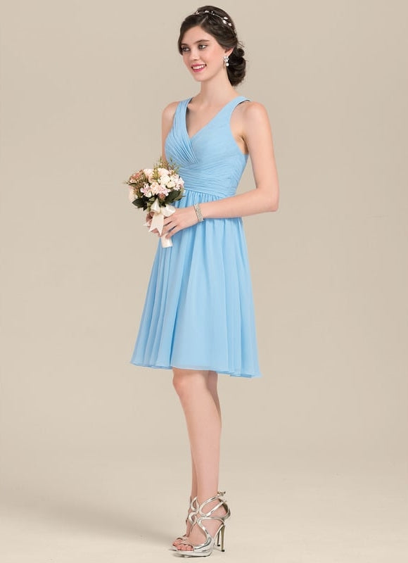 Robe De Bal Mousseline Bordeaux - gallery 1