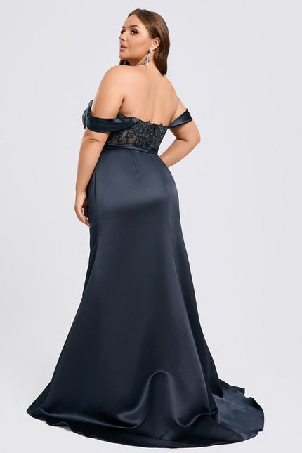 Robe De Bal Sirène Satinée - gallery 9