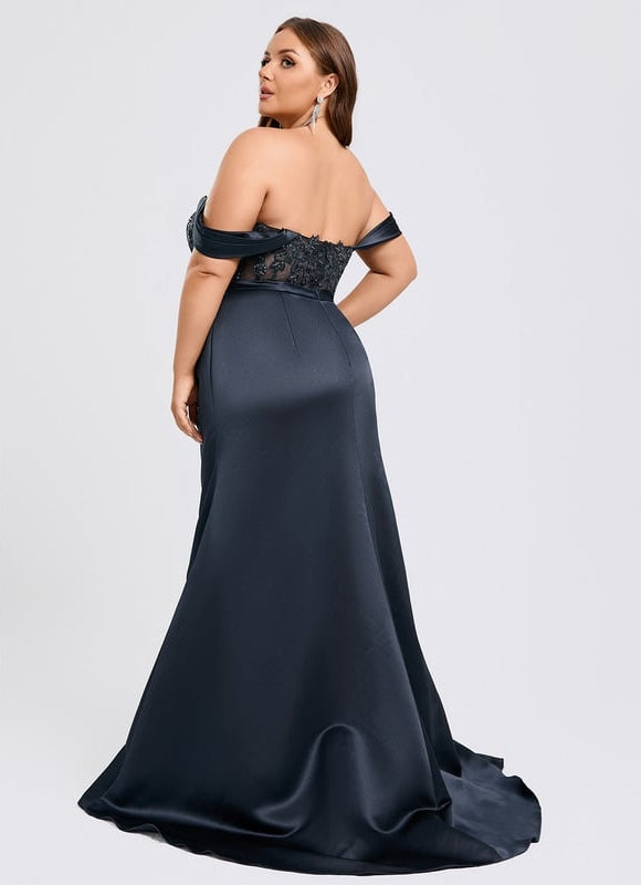 Robe De Bal Sirène Satinée - gallery 9