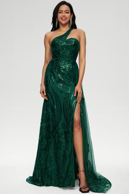 Robe De Bal Verte Étincelante