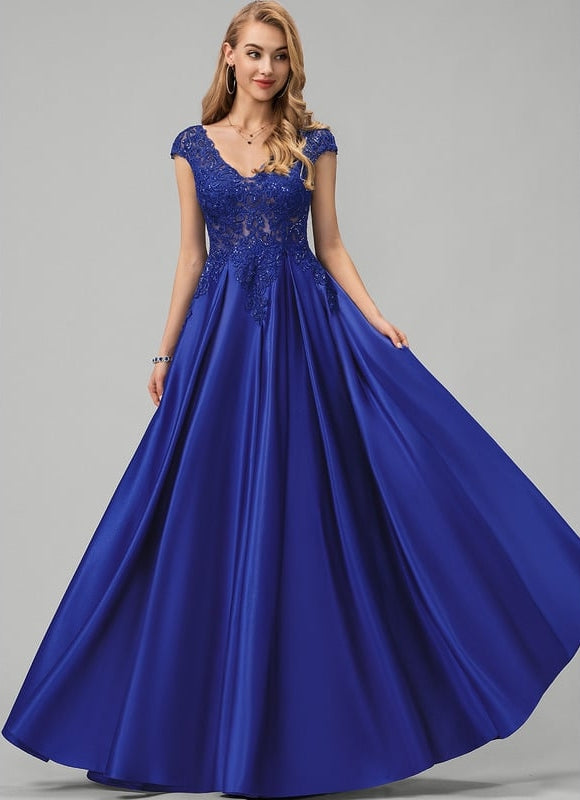 Robe De Bal Satinée Royal