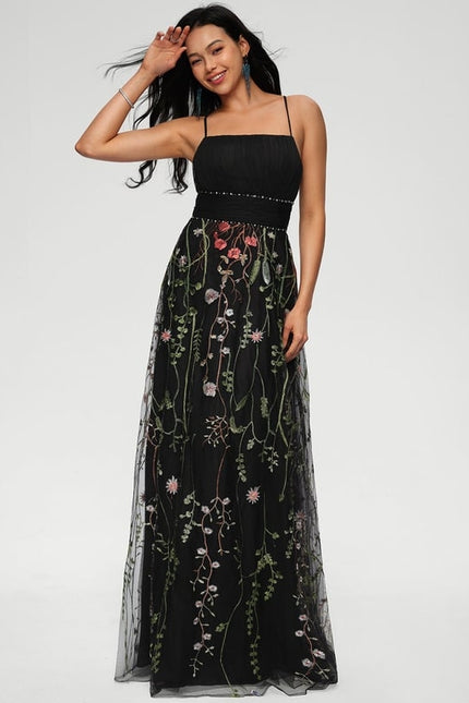 Robe De Bal Élégance Florale Nocturne - gallery 5