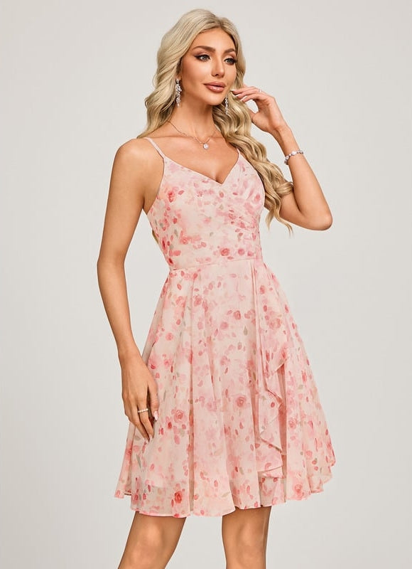 Robe De Bal Fleurie Poudrée - gallery 1