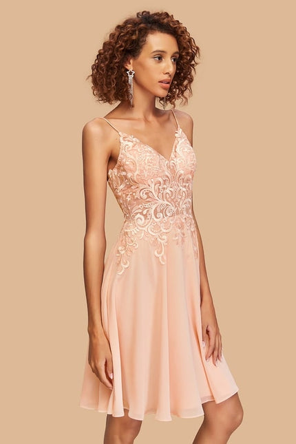 Robe De Bal Saumon Délicate - gallery 2