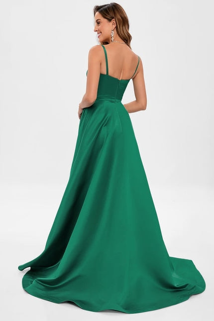 Robe De Bal Satinée Asymétrique - gallery 1