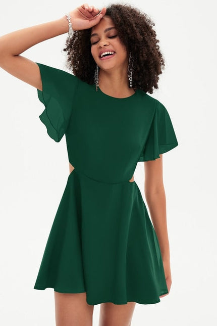 Robe De Bal Verte Fluide - gallery 5