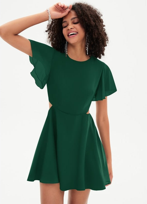 Robe De Bal Verte Fluide - gallery 5