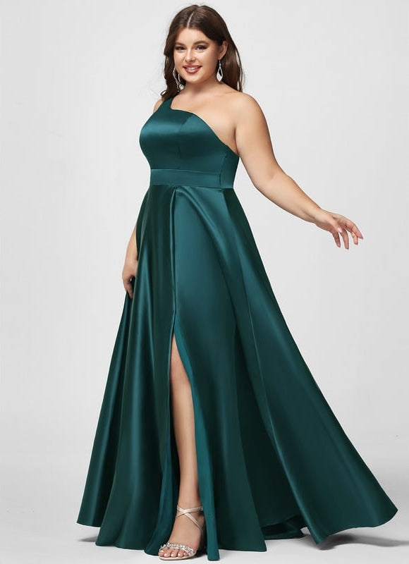 Robe De Bal Satin Émeraude Chic - gallery 9