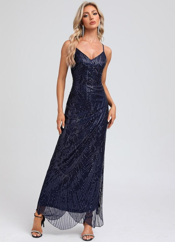 Robe De Bal Pailletée Nude - gallery 5