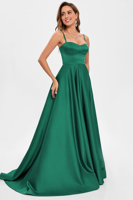 Robe De Bal Satinée Asymétrique - gallery 4