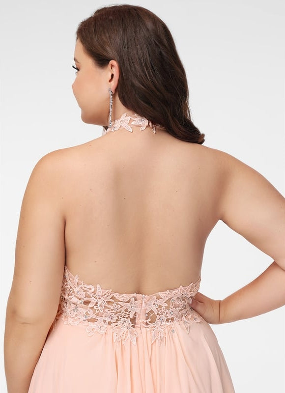 Robe De Bal Aérienne Pêche - gallery 7