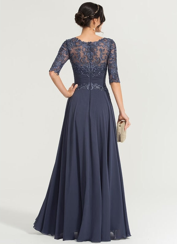 Robe De Bal Longue Marine Chic - gallery 1