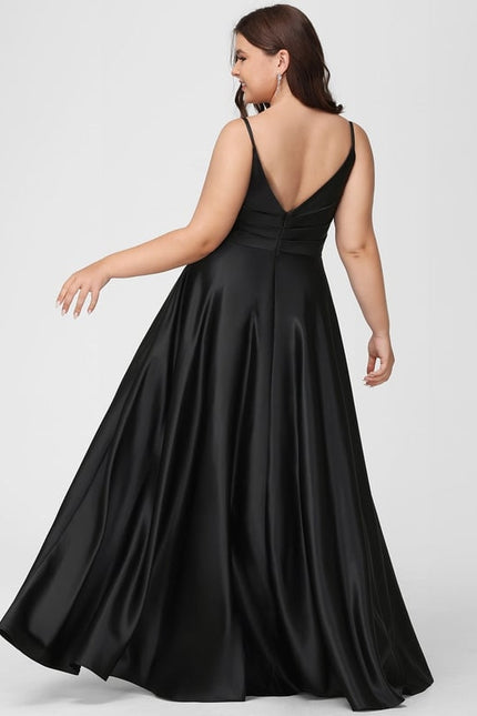 Robe De Bal Longue Noire Élégante - gallery 7
