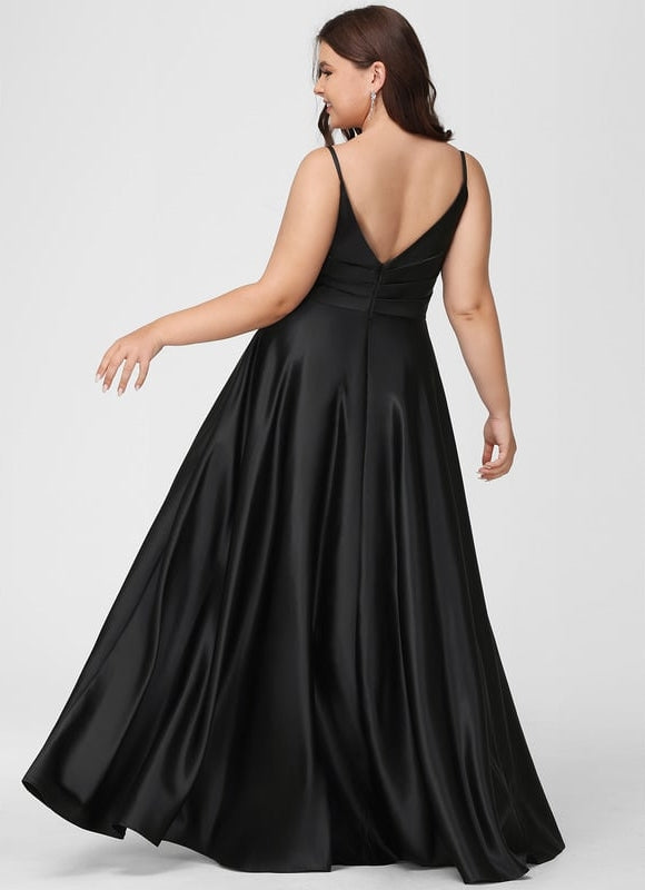 Robe De Bal Longue Noire Élégante - gallery 7