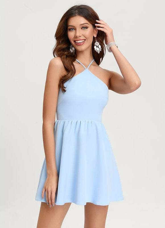 Robe De Bal Bleu Ciel Élégante - gallery 3