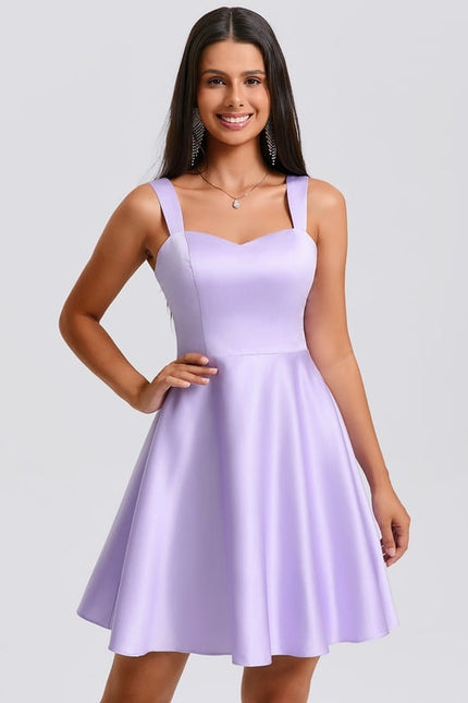 Robe De Bal Satin Lilas - gallery 6