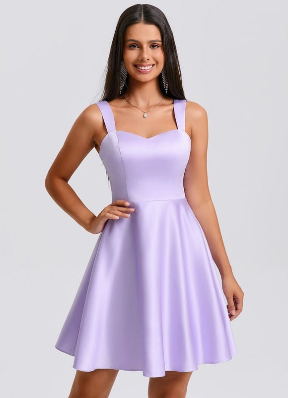 Robe De Bal Satin Lilas - gallery 6