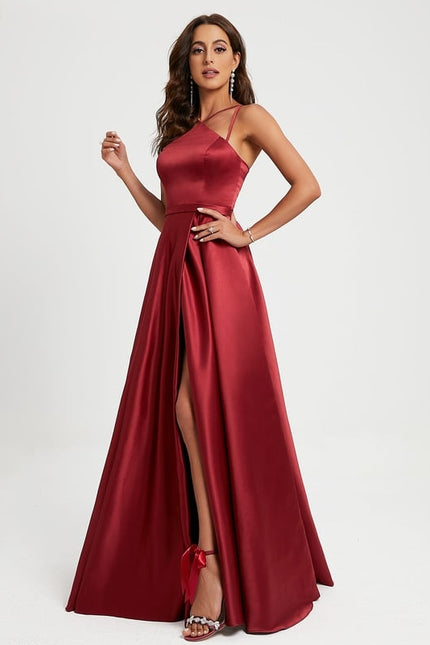 Robe De Bal Satin Écarlate Insolent - gallery 1