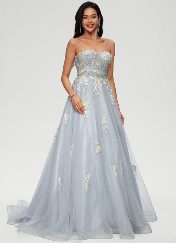 Robe De Bal Tulle Embellie - gallery 1