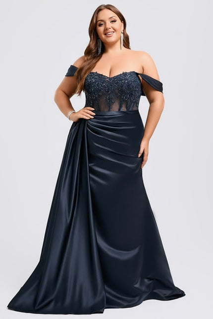 Robe De Bal Sirène Satinée - gallery 6