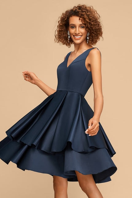 Robe De Bal Cocktail Satinée - gallery 1