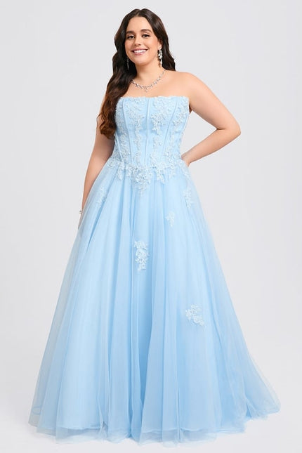 Robe De Bal Nuageuse Azur - gallery 8