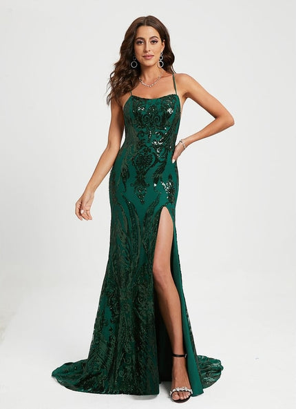 Robe De Bal Éclat Vert Luxueux