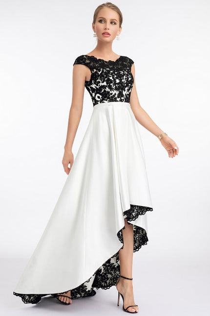 Robe De Bal Asymétrique Dentelle - gallery 6