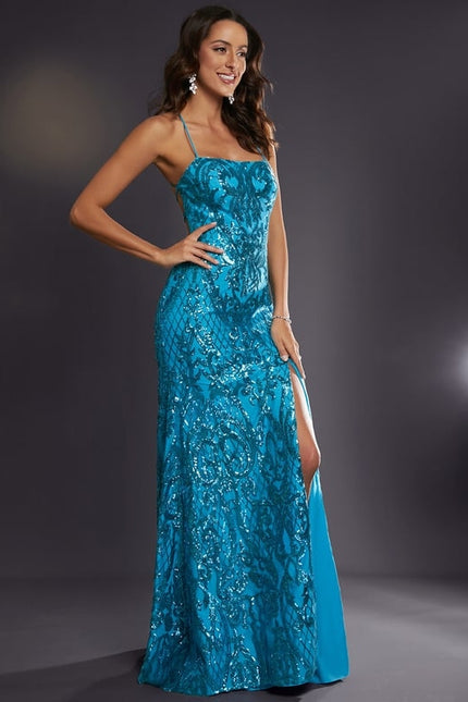Robe De Bal Sirène Turquoise - gallery 2