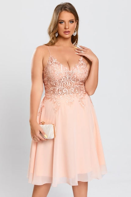 Robe De Bal Saumon Délicate - gallery 4