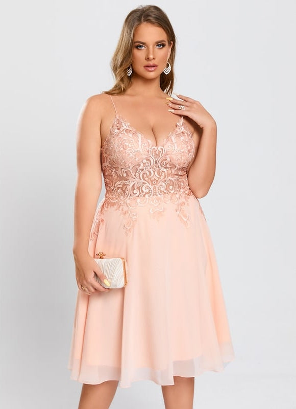 Robe De Bal Saumon Délicate - gallery 4