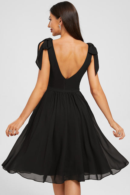 Robe De Bal Noire Fluide - gallery 2