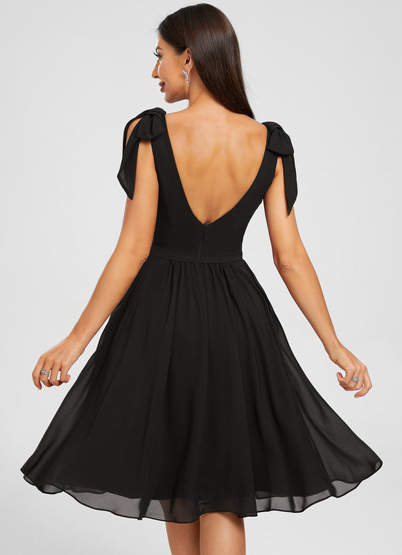 Robe De Bal Noire Fluide - gallery 2