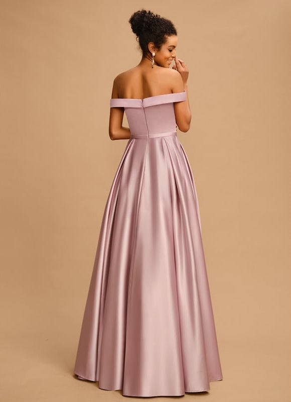 Robe De Bal Satinée Flottante - gallery 3
