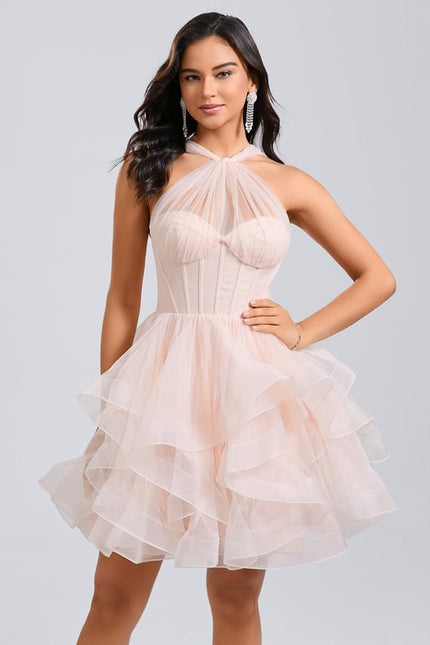 Robe De Bal Tulle Saumon - gallery 2