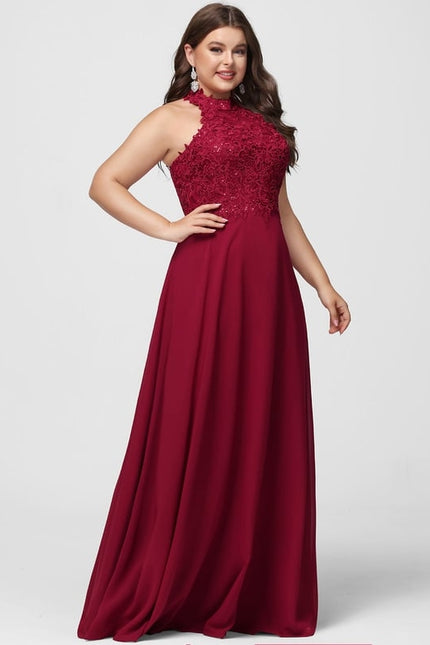 Robe De Bal Chic Bordeaux Aérien - gallery 8