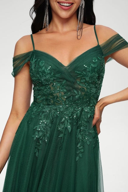 Robe De Bal Tulle Émeraude - gallery 4