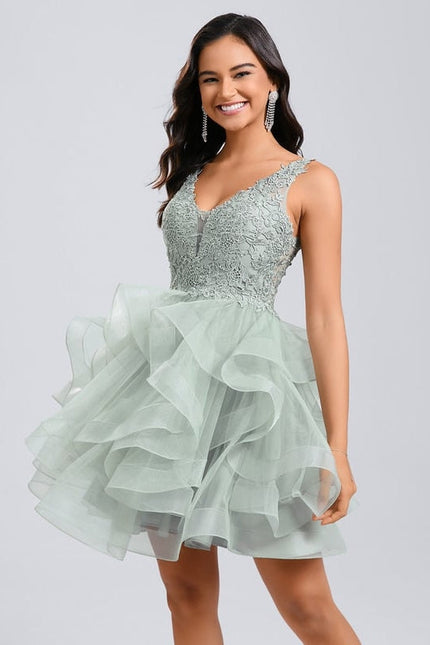 Robe De Bal Verte Volumineuse - gallery 3