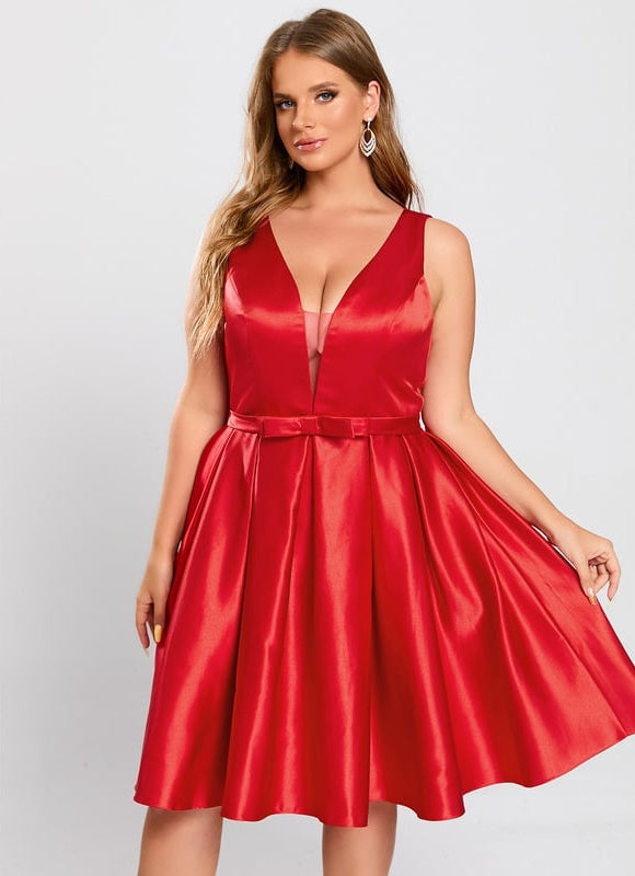 Robe De Bal Satin À Volants - gallery 9