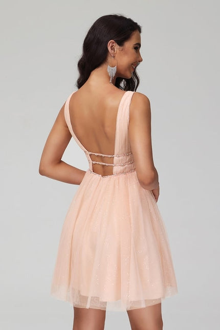Robe De Bal Courte Perlée - gallery 6