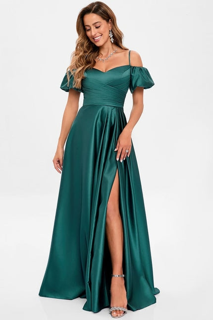 Robe De Bal Satinée Azur - gallery 3