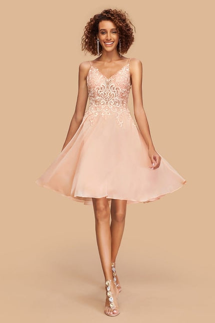 Robe De Bal Saumon Délicate - gallery 3