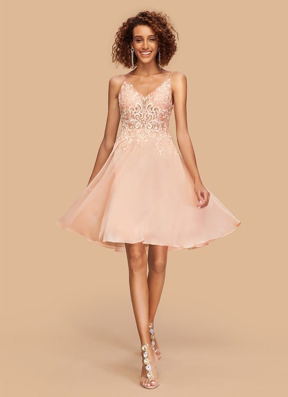 Robe De Bal Saumon Délicate - gallery 3