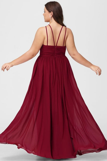 Robe De Bal Rouge Élégant Fluidité - gallery 8