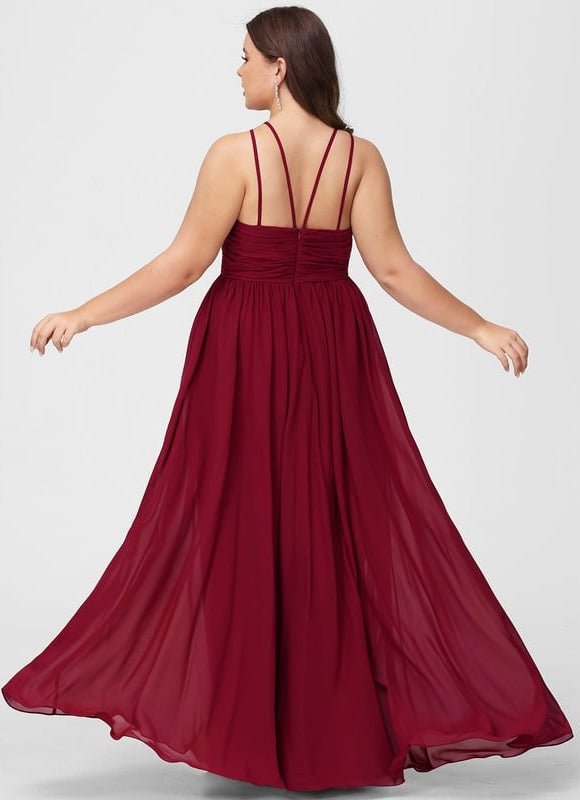 Robe De Bal Rouge Élégant Fluidité - gallery 8
