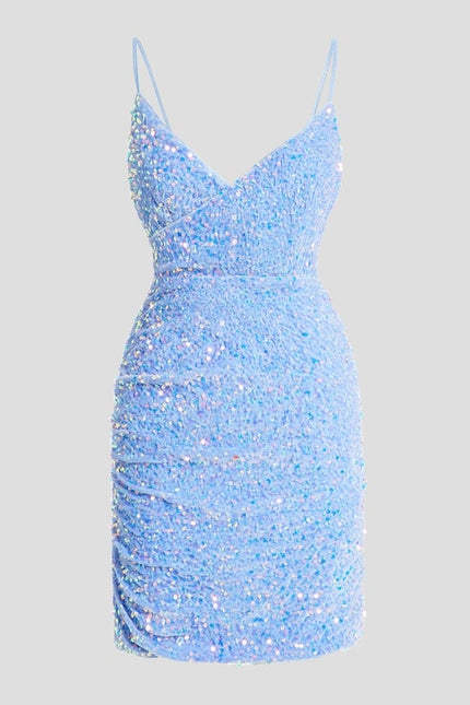 Robe De Bal Pailletée Marine